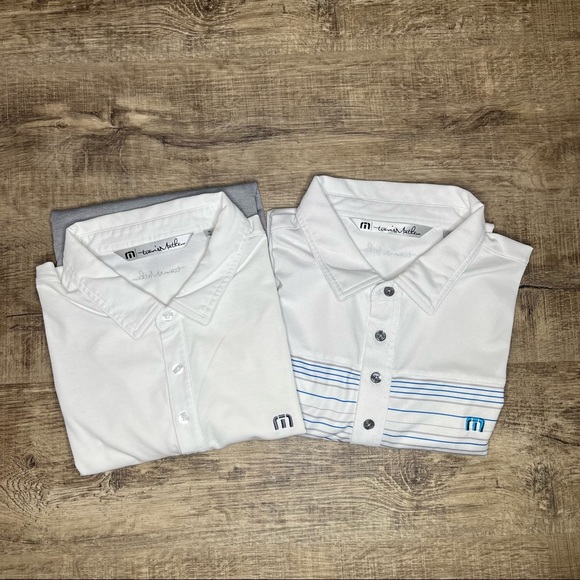 Travis Mathew Other - Lot of 2 Travis Mathew Mens Size XL Polo Golf Shirt White And Gray